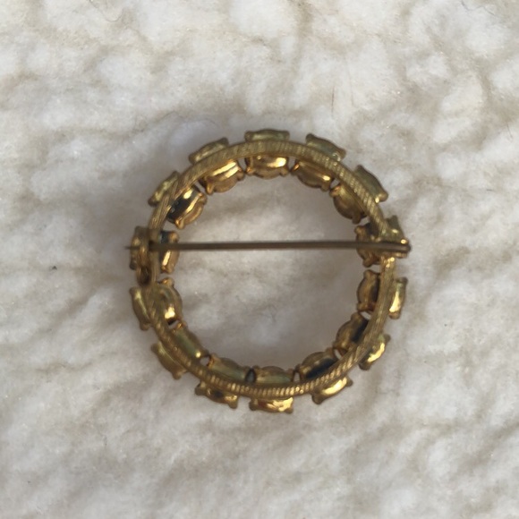 Pink and Gray Rhinestone Brooch - Picture 4 of 4